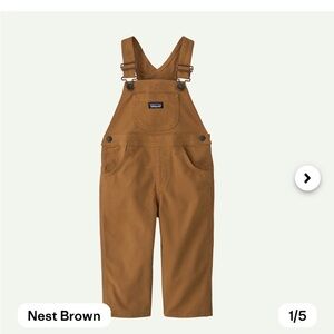 Patagonia 2T Tan Overalls Durable Cotton Canvas